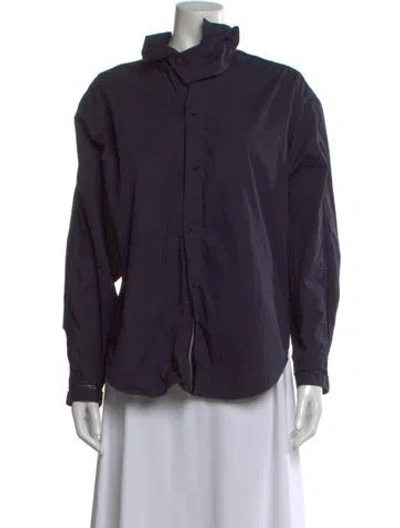 Pre-owned Diotima Long Sleeve Top In Blue