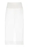 Diotima Lorna Flottante Organza Silk Midi Skirt In White