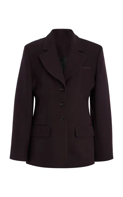 Diotima Marcus Gibson Wool Twill Blazer In Berry