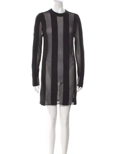 Pre-owned Diotima Merino Wool Striped Sweater In Black