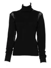 Diotima Mesh-panel Turtleneck Top In Black
