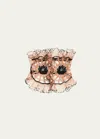Diotima Mini Web Doilie Crochet Bandeau In Copper-black
