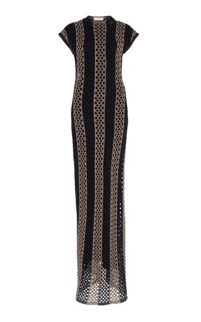 Diotima Neale Spesso Mesh Cotton Maxi Dress In Multi