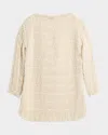 Diotima Notte Crystal Fringed Knit Mini Dress In Neutral