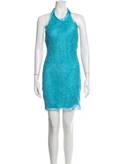 Pre-owned Diotima Nylon Mini Dress W/ Tags In Blue