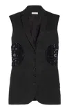 Diotima Olivier Wool Long Vest In Black