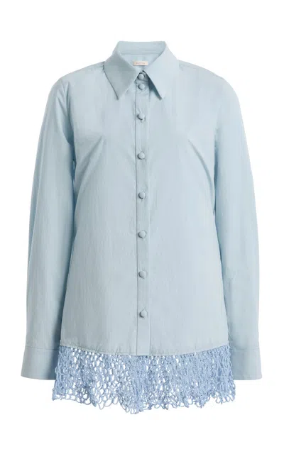 Diotima Onda Cotton Shirt In Blue
