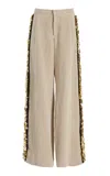 Diotima Oyster Burlap Shell Trouser In Nude