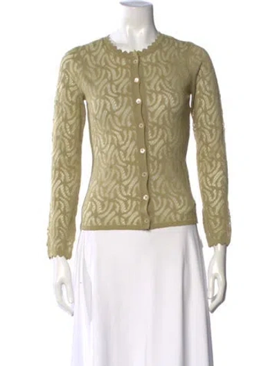 Pre-owned Diotima Patterned Crew Neck Top In Multicolor