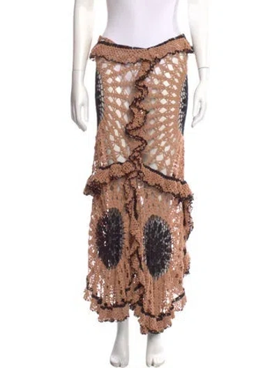 Pre-owned Diotima Patterned Midi Length Skirt In Multi