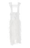 Diotima Pinafore Starched Doilie Crochet Gown In White