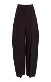 Diotima Planno Gibson Wool Twill Wide-leg Pants In Berry