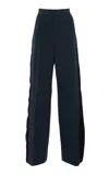 Diotima Planno Mortimer Wool Twill Wide-leg Pants In Navy