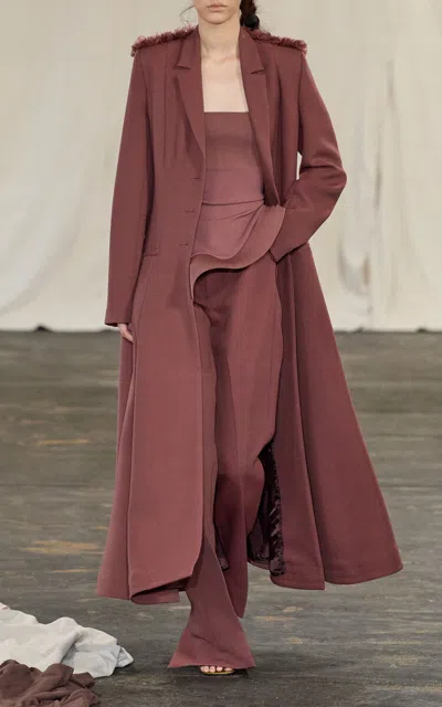 Diotima Poterie Wool-silk Coat In Pink