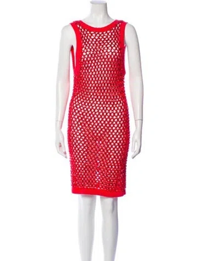 Pre-owned Diotima Printed Mini Dress In Red