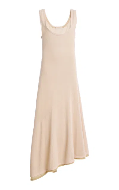 Diotima Promenade Cotton-blend Midi Dress In Neutral