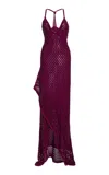 Diotima Riki Cotton-blend Maxi Dress In Burgundy
