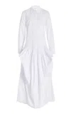 Diotima Ritual Hand-stitched Cotton Midi Dress In White