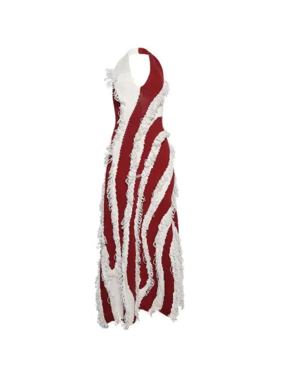Diotima Roaring Gown Paprika And White In Multi