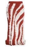Diotima Roaring Intarsia Cotton Skirt In Multi
