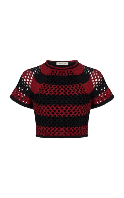 Diotima Roe Cotton-blend Top In Red