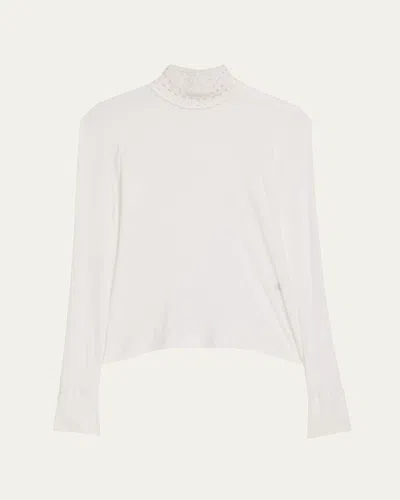 Diotima Saada Crochet Mock-neck Top