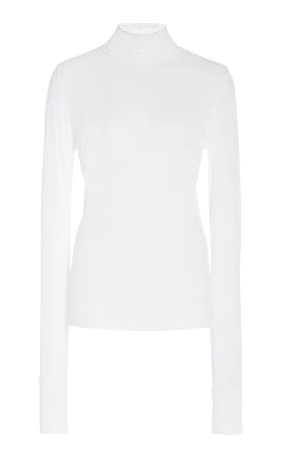 Diotima Saada Fine Ribbed Organic Cotton Top In White