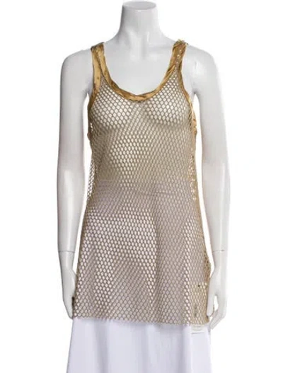 Pre-owned Diotima Scoop Neck Sleeveless Tunic W/ Tags In Neutral