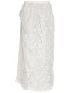 Diotima Semi-sheer Sequinned High-waist Skirt In White