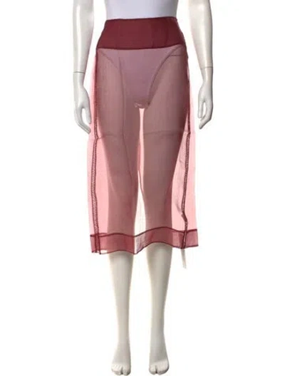 Pre-owned Diotima Silk Midi Length Skirt W/ Tags In Pink