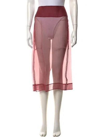 Pre-owned Diotima Silk Midi Length Skirt W/ Tags In Pink