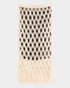 Diotima Sparrow Macrame Midi Skirt In Natural-black