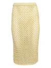 Diotima Spice Openwork Midi Skirt In Yellow