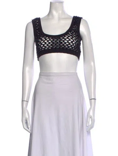 Pre-owned Diotima Square Neckline Sleeveless Crop Top W/ Tags In White