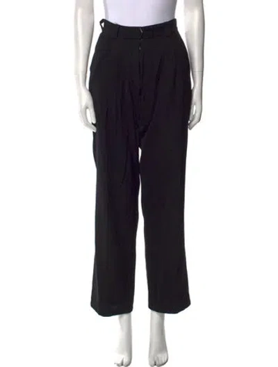 Pre-owned Diotima Straight Leg Pants In Black