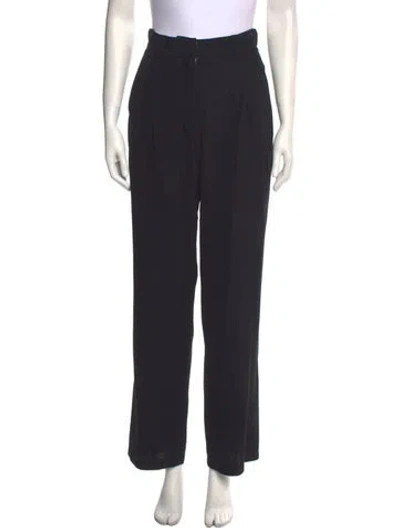 Pre-owned Diotima Straight Leg Pants In Black