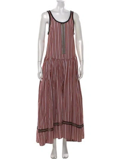 Pre-owned Diotima Striped Long Dress In Multicolor