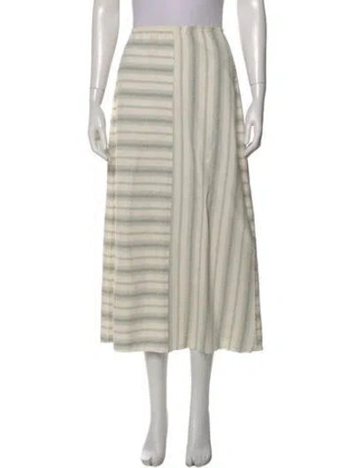 Pre-owned Diotima Striped Midi Length Skirt In Neutral