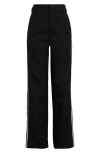 Diotima Thirds Plaid Straight Leg Trousers In Black