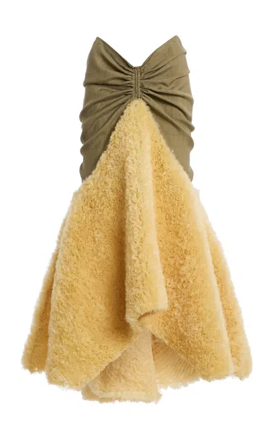 Diotima Tidal Fluffy Organza Midi Skirt In Neutral