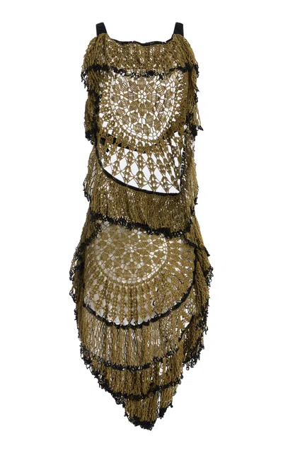 Diotima Trio Web Dress In Green