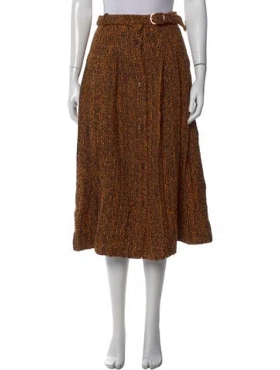 Pre-owned Diotima Tweed Pattern Midi Length Skirt W/ Tags