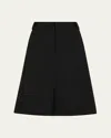 Diotima Valentine A-line Wool Shorts In Black
