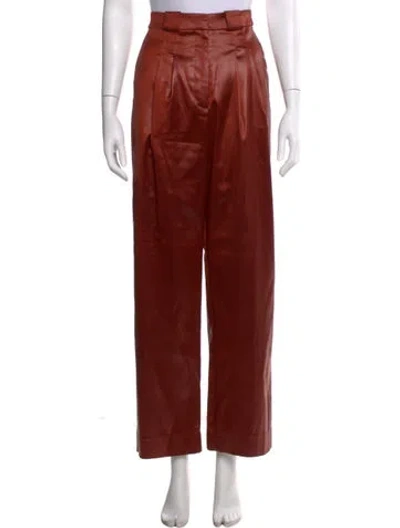 Pre-owned Diotima Wide Leg Pants In Red