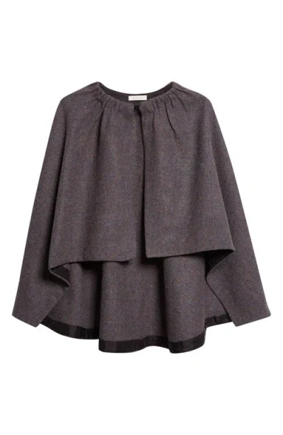 Diotima Winsome Wool Cape In Brown