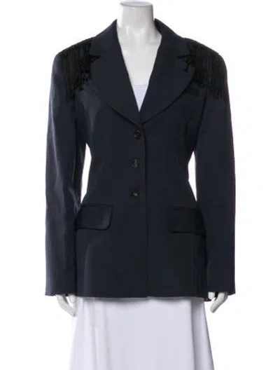 Pre-owned Diotima Wool Blazer In Blue