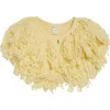 Diotima Wool Blend Fringe Collar In Yellow