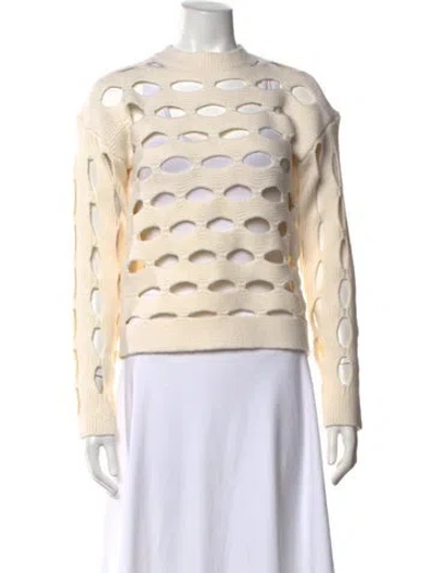 Pre-owned Diotima Wool Crew Neck Sweater W/ Tags In Neutrals