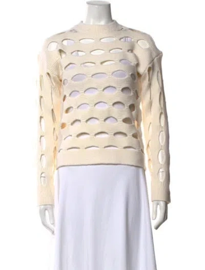 Pre-owned Diotima Wool Crew Neck Sweater W/ Tags In Neutrals