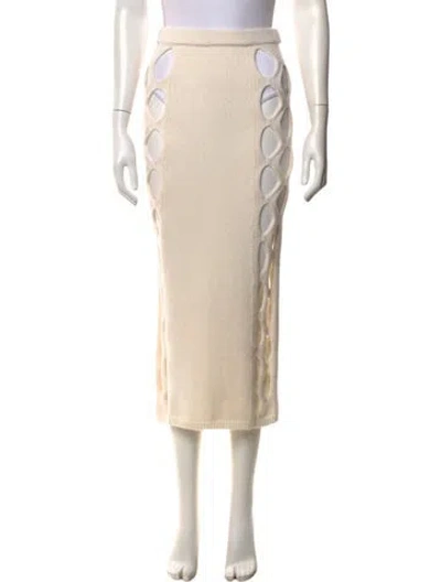Pre-owned Diotima Wool Long Skirt W/ Tags In Neutrals